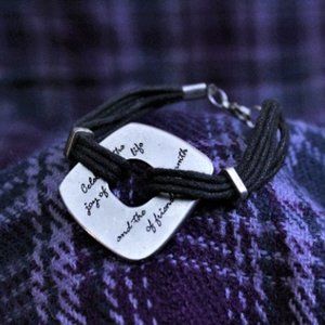 Stamped Metal Friendship Bracelet